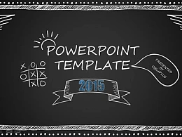 粉笔+黑板报可爱的ppt模板