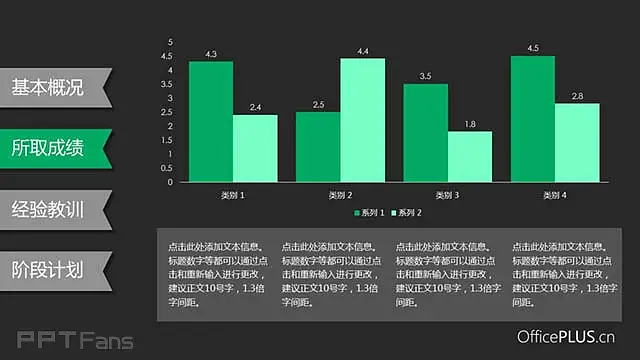 绿色扁平风格数据统计ppt汇报模板_预览图9