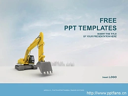 简约建筑工程PPT模板下载(4:3)