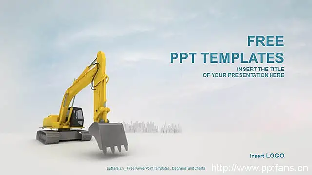 简约建筑工程PPT模板下载(16:9)_预览图1