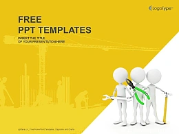 建筑工程合作PPT模板(4:3)