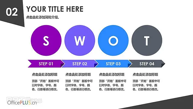 三组SWOT PPT模板下载_预览图2