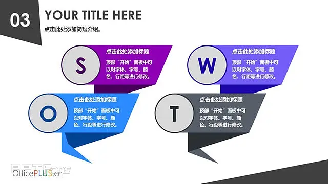 三组SWOT PPT模板下载_预览图3