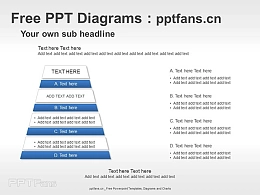 四层金字塔PPT图示