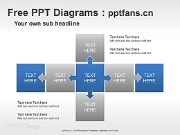 矩阵和箭头流PPT模板下载