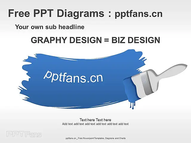 油漆刷子PPT模板素材下载_预览图1