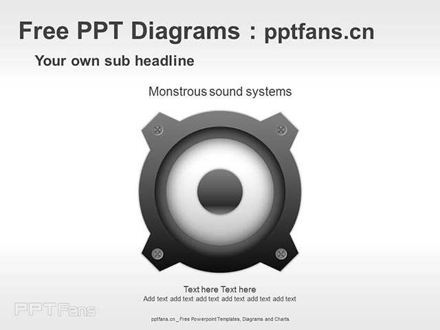 一个音响喇叭的PPT图示_预览图1