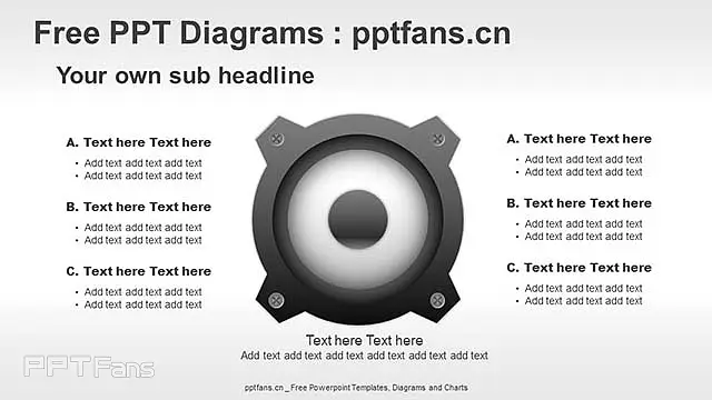 一個(gè)音響喇叭的PPT圖示_預(yù)覽圖4