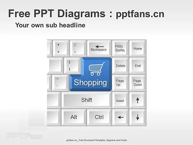 网上购物PPT模板素材_预览图1