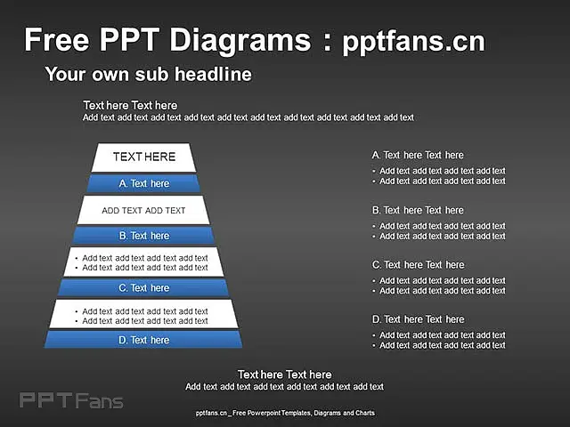 四层金字塔PPT图示_预览图2