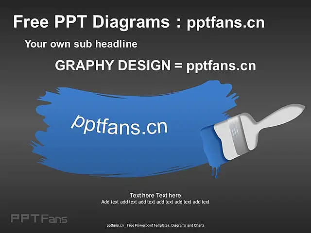 油漆刷子PPT模板素材下载_预览图2