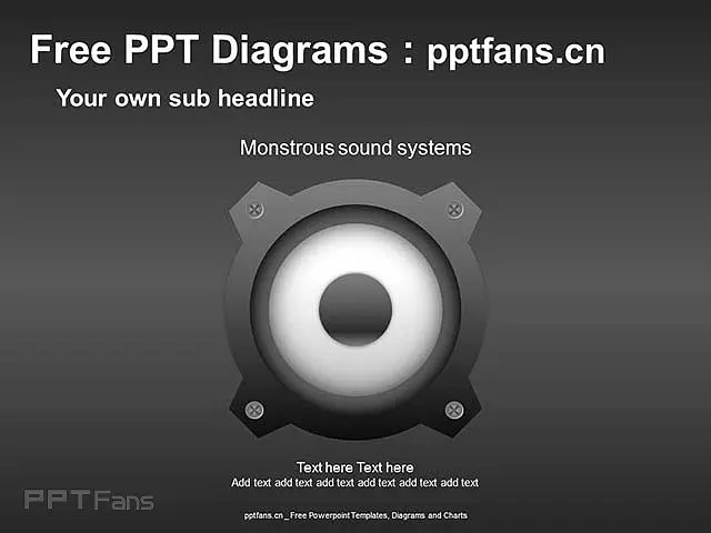 一个音响喇叭的PPT图示_预览图2