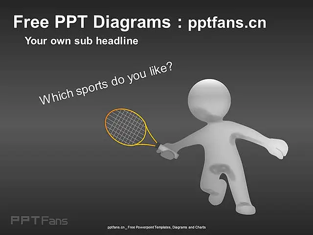 打羽毛球的PPT图示素材_预览图2