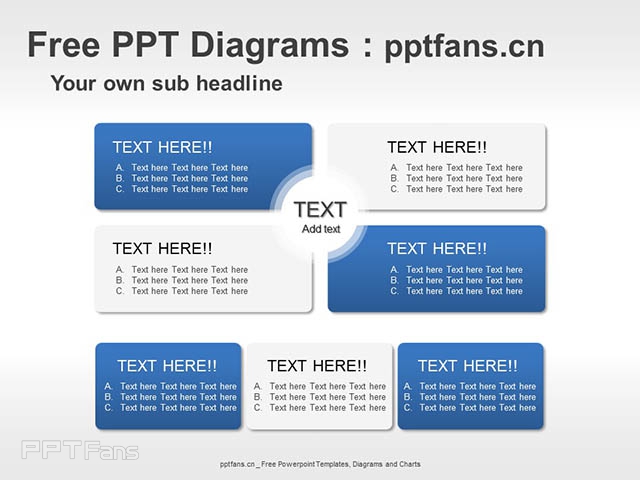4部分总分关系PPT模板_预览图1