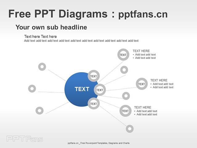 总分关系点状发散PPT模板_预览图1