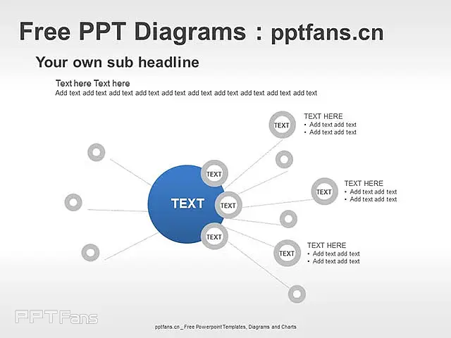 總分關系點狀發(fā)散PPT模板_預覽圖1