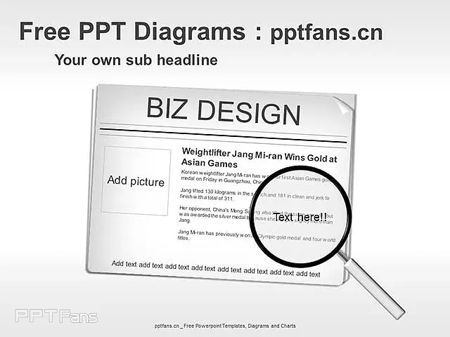 新闻焦点图放大镜PPT模板_预览图1