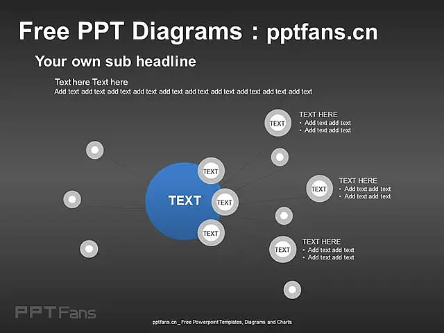 總分關系點狀發(fā)散PPT模板_預覽圖2