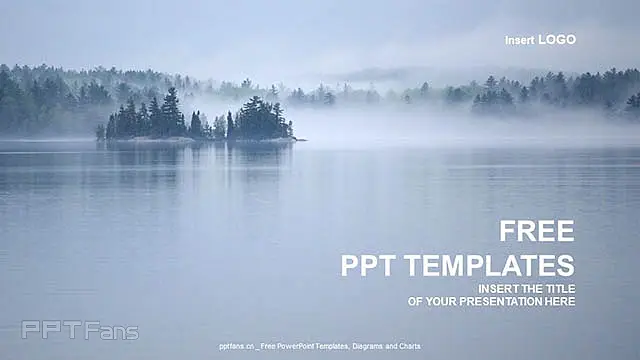 湖边美景PPT_预览图1