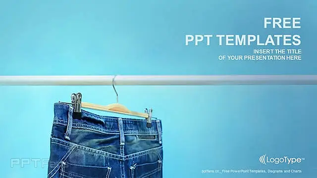服装牛仔裤PPT_预览图1