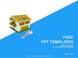 立体房屋PPT模板下载