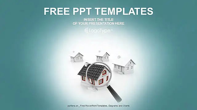 乡村房屋PPT模板下载_预览图1