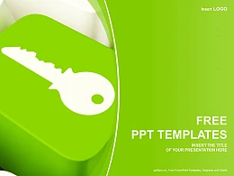 钥匙按钮PPT模板下载