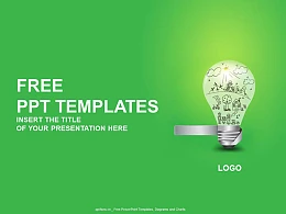 环保灯泡PPT模板