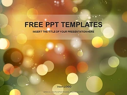 夜色圆片亮点PPT模板