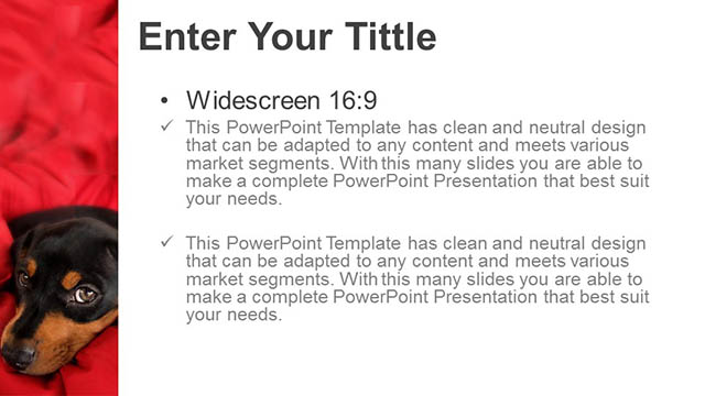 床上的寵物狗PPT模板下載_預覽圖5