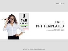 眼镜PPT模板下载