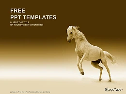 白马 PPT模板下载
