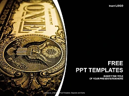 一美元纸币PPT模板下载