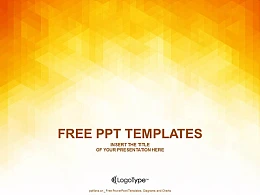 橙色抽象PPT模板下载
