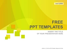 橙色波纹PPT模板下载