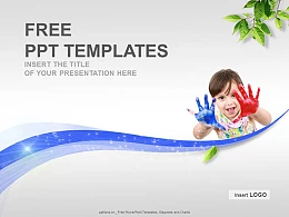 儿童涂鸦PPT模板下载