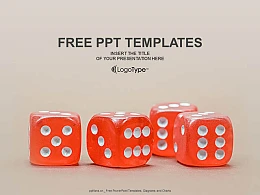 红色骰子PPT模板下载