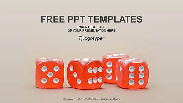 红色骰子PPT模板下载_预览图5