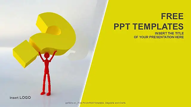 举起问号的小人PPT模板_预览图4