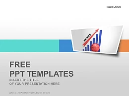 表格中利润上升的箭头PPT模板下载
