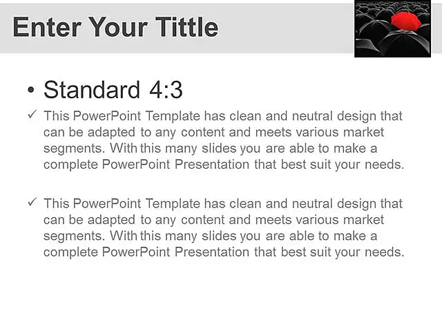 黑傘中的紅傘PPT模板下載_預(yù)覽圖2