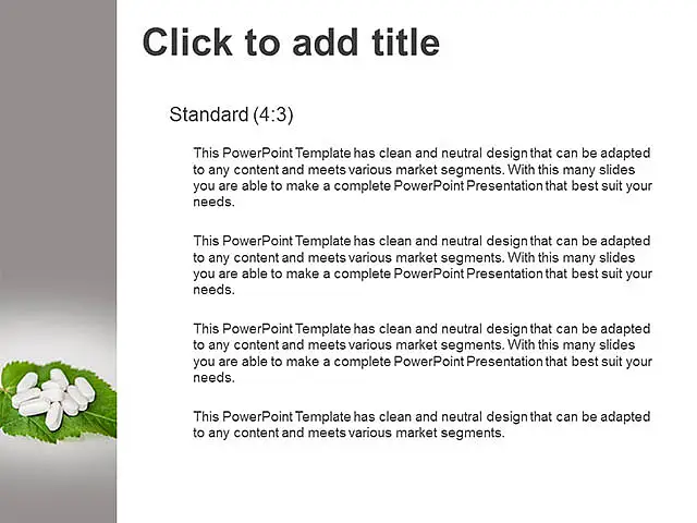葉子上的藥片PPT模板下載_預(yù)覽圖3