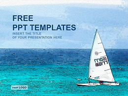 帆船PPT模板下载