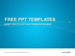 蓝色简洁PPT模板下载