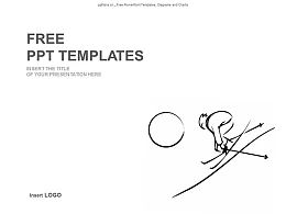 滑雪运动员PPT模板下载