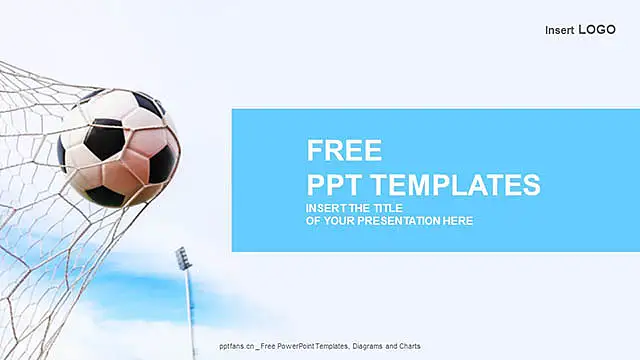飞入网中的足球PPT模板下载_预览图4