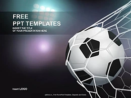 进入网中的足球PPT模板下载