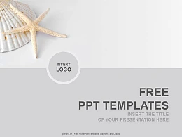 海星和贝壳PPT模板下载