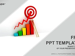 梯子和靶子PPT模板下载