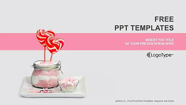 爱心棒棒糖PPT模板下载_预览图4